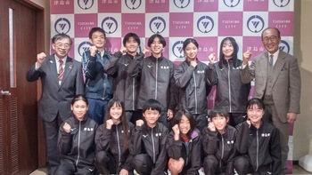 駅伝選手による表敬訪問